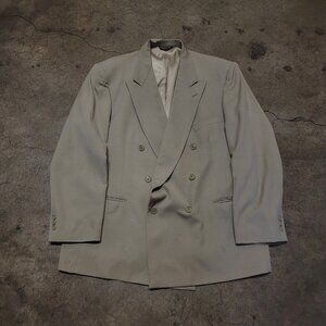 Vintage Nino Cerruti Beige Fully Lined 2 X 6 DB Blazer Adult Size 48